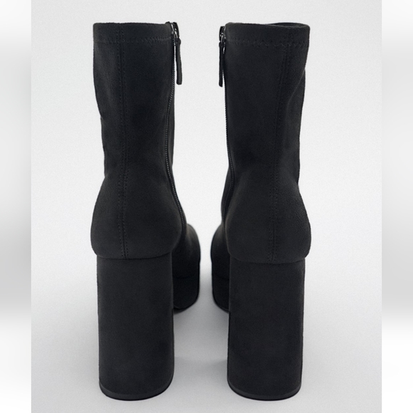 ZARA  platform heeled ankle boots - Picture 2 of 9
